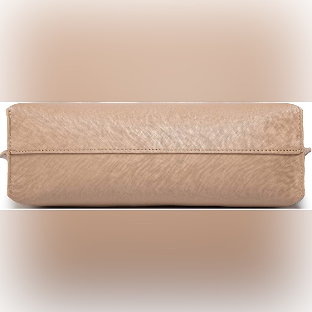 SAND SOFT FAUX LEATHER TOTE SHOULDER BAG - Picture 5 of 6